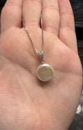 Simple Pearl Drop Necklace w/ Coin
