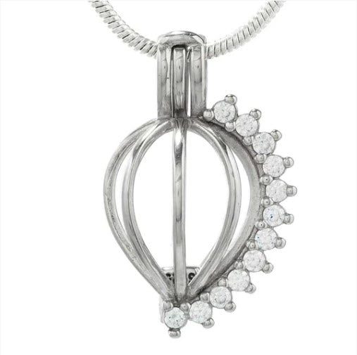 Cage Pendant with Rhinestones