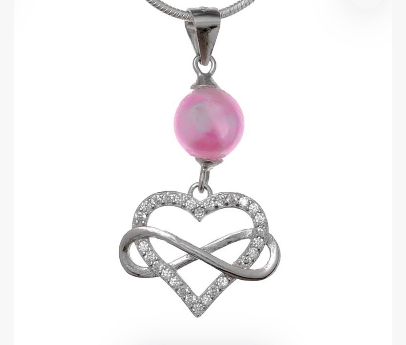 Infinity Heart Pearl Pendant