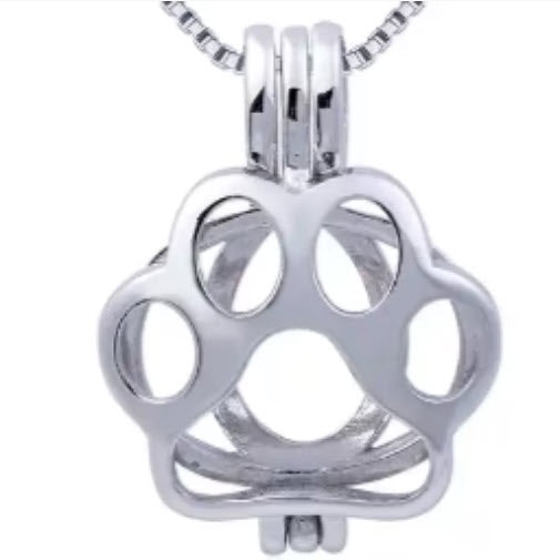 Paw Print Cage Pendant